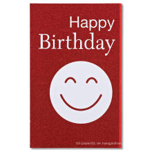 Rote Smiley-glückliche Geburtstagsfeier-Einladungs-Karten-Glitter-Einladungs-Karte